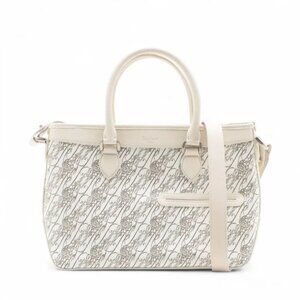 Berluti Toujours Toile Marbeuf Tote Bag White